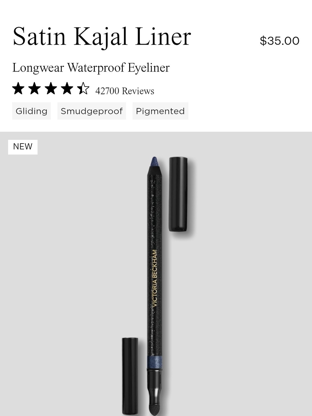 Victoria Beckham Satin Kajal Liner — Deep Navy Blue